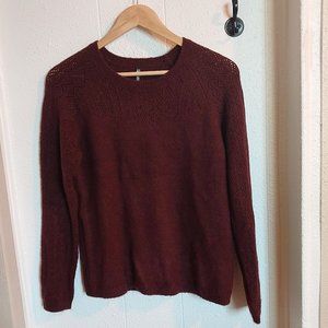 Kuhl Sonata pointelle burgundy sweater